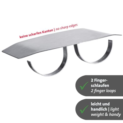 Miniatura 4 de Westmark Protecciones Dactilares Utensilio De Cocina Para Cortar Frutas Y Verduras Con Seguridad, Protector De Dedos De Acero Inoxidable, 2 Piezas