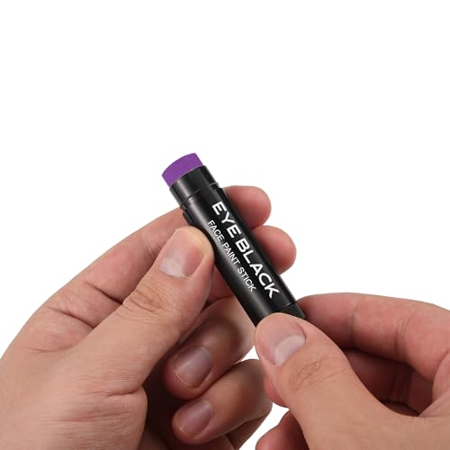 DALVGFN PURPLE EYE BLACK STICK, Anti-Glare Eyeblack For Baseball Football Softball Lacrosse Accessories, Sweat-Proof Eye Black Grease Paint, Smooth & Long Lasting, Rich Full Coverage