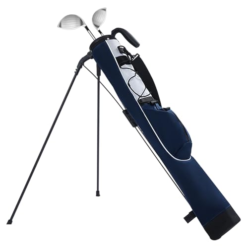 Sac de golf léger avec séparateur à 2 voies, 1 poche, bandoulière réglable, idéal pour 3 à 5 clubs pour hommes, femmes, adolescents