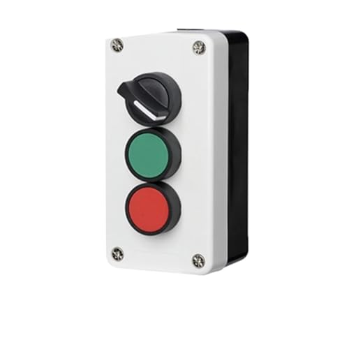 Boîte à boutons poussoirs interrupteur rotatif 2 positions et commande rouge vert 10A étanche