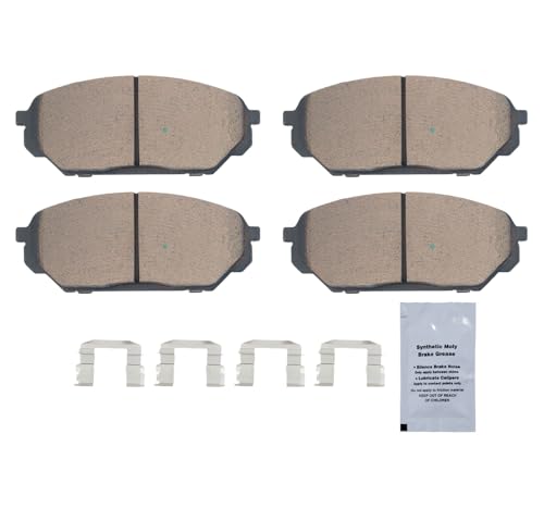 Image of HUSCH D1301 Front Ceramic Brake Pads Kit Fit For Hyundai Veracruz 2007-2012 | Clean Wheels, Quiet, Short Braking Distance, Responsive Braking, Long Service Life, for Various Weather, Road Performance