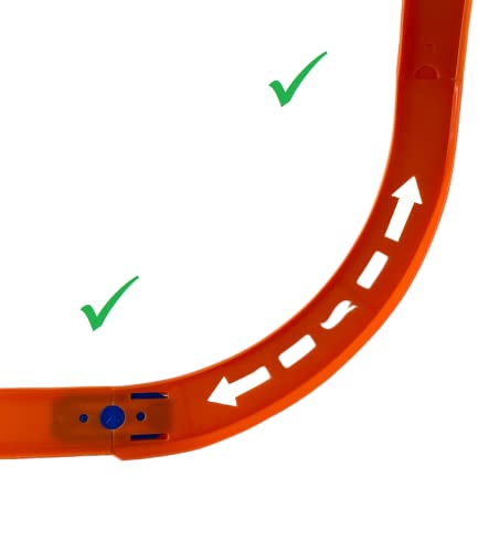 Image of Hot Wheels Curve Tracks 4-Pack 8 Pieces Plus 4 Connectors 10 Inches Long