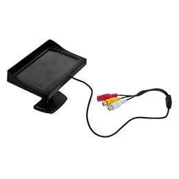 ULTECHNOVO Rear View Camera Monitor for Car Truck Van SUV LCD Display Backup Camera Screen Parking Aid Monitor Rv Backup