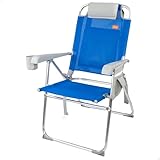 DOSSIER RÉGLABLE 8 POSITIONS, Chaise de camping multipositions avec dossier réglable en 8 positions différentes, convertible en chaise longue, Les accoudoirs ergonomiques offrent plus de confort pour s'adapter à chaque utilisateur
