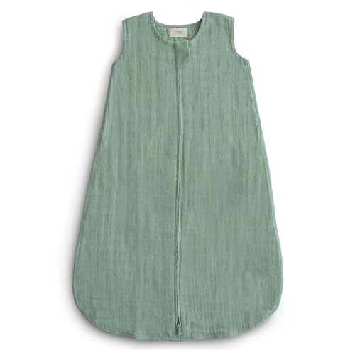 Image of mushie Baby Wearable Blanket | 100% Organic Cotton Muslin | Sleeping Bag For Infants (Roman Green)