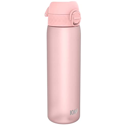 Ion8 Leak Proof Slim Water Bottle, BPA Free, Rose Quartz, 500ml (18oz)