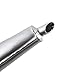 HGC 40mm Half Moon Banana Silencer Muffler Exhaust Pipe Chrome Upgrade High Performance For 49cc 60cc 66cc 80cc 2-Stroke Engine Motor Motorized Motorised Bicycle Bike Silver