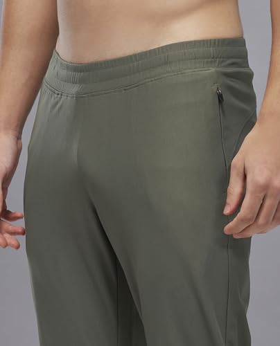 Image of TECHNOSPORT Men Slim Fit Solid Sports Trackpants with Duracool+ for Running, Workout & Sports