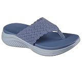 Skechers Chanclas para Mujer Ultra Flex 3.0 Ryhthm Waves, Pizarra, Talla 39 EU, Pizarra, 39 EU