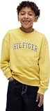 Tommy Hilfiger Jungen Sweatshirt Varsity mit Rundhalsausschnitt, Mehrfarbig (Yellow Dahlia), 14 Jahre