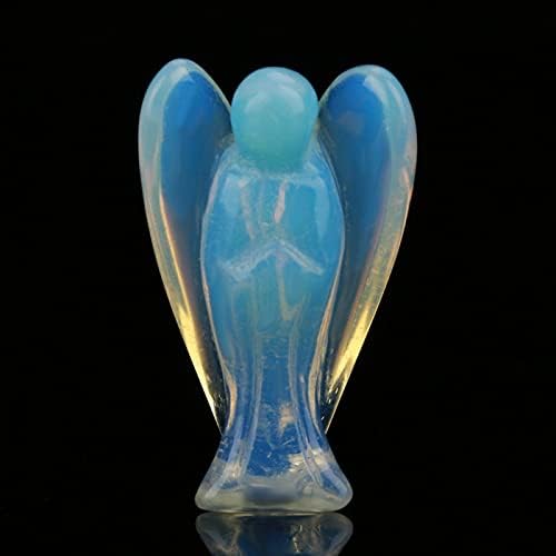 Angel Figurine, 1.5inch Beautiful Natural Opal Angel Shape Crystal Healing Stone Gift