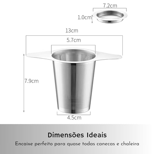 Infusor de Chá, Infusor de Chá Inox, Infusor para Chá, Coador de Chá, Filtro de Chá