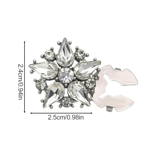 Gemelos desmontables que transforman camisas normales en puños elegantes con strass 2