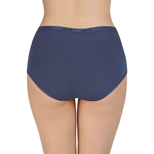 Image of Amante Solid Cotton Full Brief Panty Pack(Pack of 3)