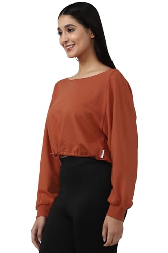 Image of FOREVER 21 Womens Solid Regular Fit Sweatshirts