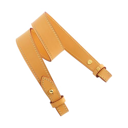 Image of Genuine Vachetta Leather Shoulder Bag Strap Replacement for Graceful Handbag(BEESWAX-Length:25.6in)