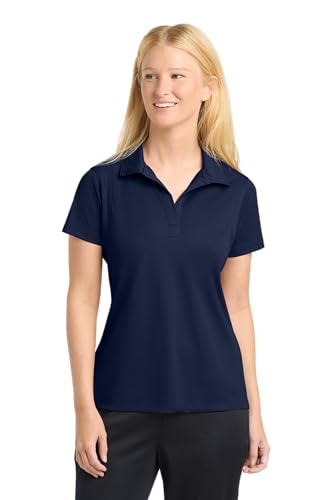 SPORT-TEK Women's Micropique Sport-Wick Polo | Ladies Short Sleeve Collared Shirt, Lightweight Top...