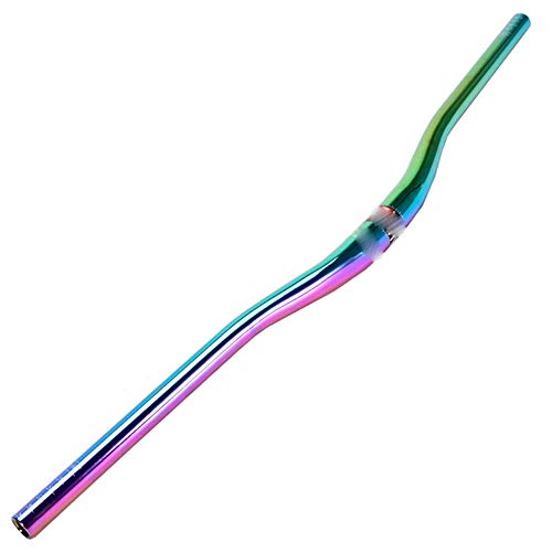QSWL Colorido del Manillar De La Bicicleta, 31,8 * 800 Mm DH Descenso De Velocidad De Subida Manillar De La Bici MTB Manillar Montaña Bici del Camino del Arco Iris del Manillar,25mm Rise