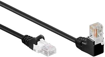 electrosmart 1m Black CAT6 Ethernet Network Cable with 90 Degree Right ...