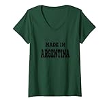 Womens Cool Made Argentina Shirt Born in Argentina V-Neck T-Shirt