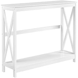 Estanteria Blanca Maison Du Monde Yaheetech Muebles Entrada Recibidor Consola Recibidor Estrecha Mesa Recibidor Auxiliar de Forma X para Salón, Pasillo Blanca 101,5x30x81cm