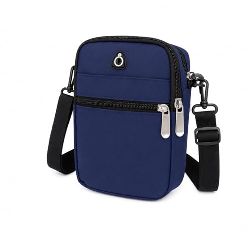 Bolsa Tiracolo Com 4 Compartimentos (Azul)