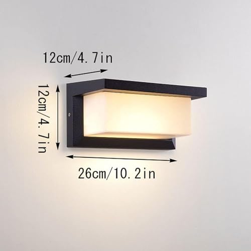 Aplique solar exterior negro impermeable para pared jardín 7