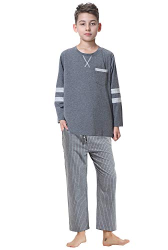 Big Boy's Pajamas,Kids Long Sleeve Cotton Sleepwear Nightwear pjs Size 8 10 12 14 162