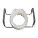 Drive Medical 12402 Premium Raised Toilet Seat with Removable Metal Arms, Standard Seat, White