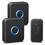 FOVKSUC - Timbre de puerta inalámbrico, aula y oficina (2 receptores y 1