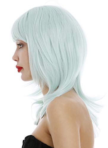 WIG ME UP - 3003-T2333 Lady Wig shoulder-length medium long layered straight hair light green, light green (T5507) - Image 3