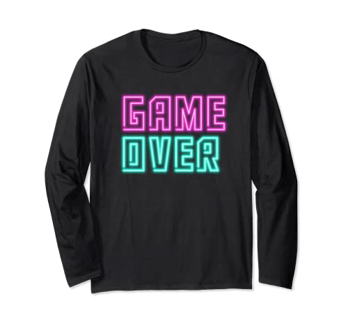 Game Over, Videojuegos, Camiseta de jugador para hombres, equipo de jugadores Manga Larga