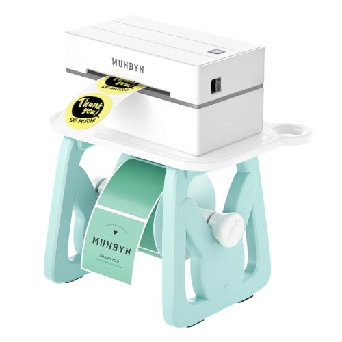 Image of MUNBYN Label Holder for Rolls and Fanfold Labels | Thermal Sticker Holder, Desktop Thermal Printer Accessory, For Home, Office, Small Business