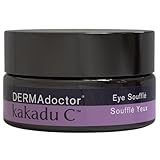 DERMAdoctor Vitamin C Eye Cream with Vitamin E – Caffeine Under Eye Cream for Dark Circles, Puffiness, Bags, Eye Fatigue, Wrinkles & Dehydration, Anti-Aging Eye Moisturizer Soufflé - 0.5 Fl oz