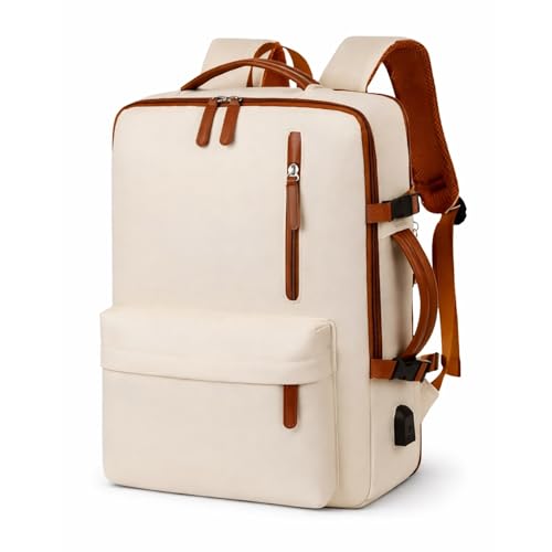 Mochila Mala de Bordo Viagem Avião 10kg Cabine Impermeável Notebook 15,6' Executiva Viral Bege