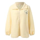 Manteau de sorcière Femme Automne et Hiver Imitation Agneau Col montant Manteau Lâche Femelle Brodée Baseball Manteau Veste Outwear Femmes Vêtements Et Manteau, a, L