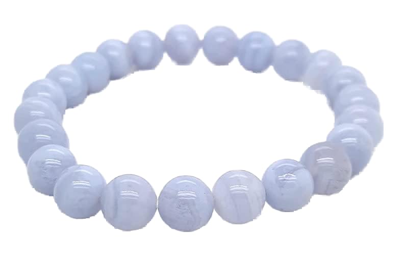 Bracelet en chalcédoine aqua naturelle pour vos séances de yoga