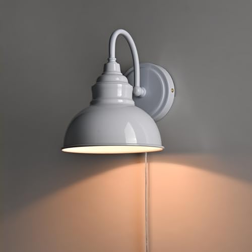 Image of Mini Gooseneck Wall Sconce, 2-Way Mount with Switch, Bright White | Flexible Gooseneck, Plug-in & Hardwired Dual Installation, On /Off Switch Included, Fits Bedroom, Corridor, Porch