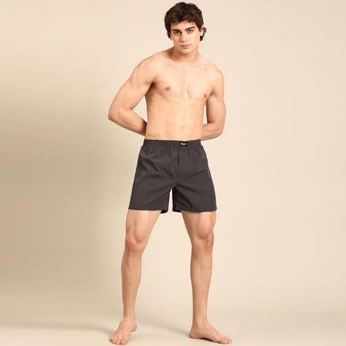 Image of Pepe Jeans Men's Cotton Boxer Shorts Relaxed Fit Striped Boxers (Pack of 2)