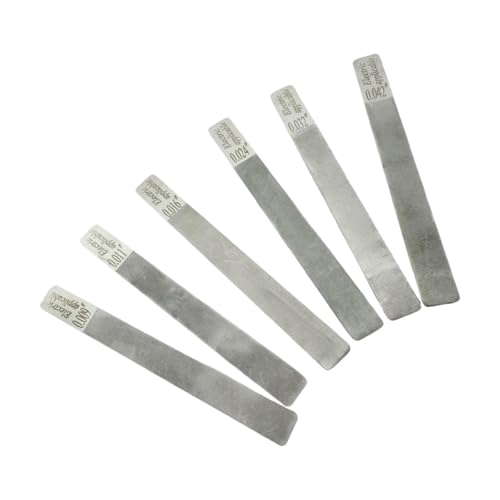 Freneci 【6個セット】ギター用 ナットファイル ナット溝切りヤスリ ゲージナットスロットファイルセット ステンレス鋼 ハンドル アコースティックエレキギター用 メンテナンス用品 メンテナンスツールギター用 弦楽器パーツ 弦楽器製作者ツール, 電気09から42