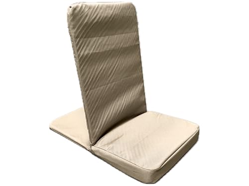 Image of Original BackJack-Made in THE USA- Folding Sand Cotton Fabric Lightweight Floor Seating Chair for Gaming, Families, Parents, Daycare, Back Support, Reading, Yoga, Meditation, Dorm
