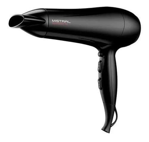 Secador de Cabello Ga.ma Mistral Tourmaline 1900W Iones Negro con 2 Velocidades y 3 Temperaturas.