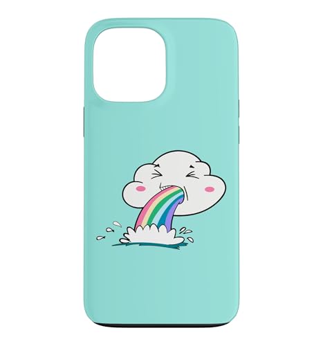 Cute Kawaii Rainbow Puking Cloud Design �X�}�z�P�[�X iPhone 13 Pro Max �p