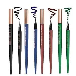 Pen Eyeliner Bold & Intense Finish Light Weight & Quick-Dry Water-Proof Smudge-Proop Set Of 03(Black+Wine+green)