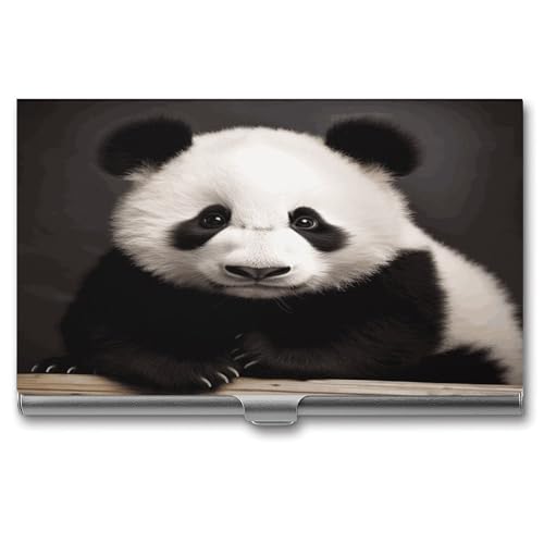 Porte-cartes de visite panda en métal idée cadeau design et utile