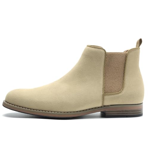 Image of Cestfini Men Chelsea Boots Casual Suede Dress Boots Comfortable Oxfords Ankle Boots for Men