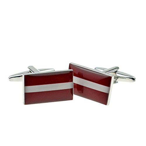 Mancuernillas Hombre Bandera de Letonia Talla Única miniatura 1