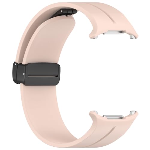 Image of YODI Magnet buckle watch strap band Compatible with Samsung Galaxy Watch 7 Ultra Band 47mm Smartwatch, Silicone Sport Strap Fit for Samsung Galaxy Watch Ultra Band (PINK)