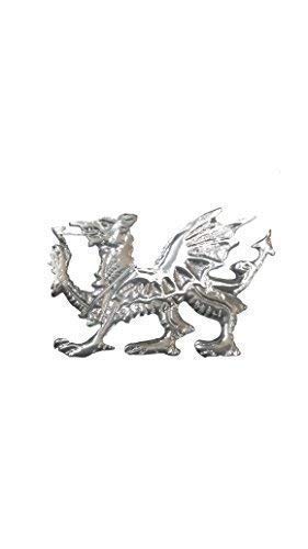 Tartancity Men's Silver Scottish Celtic Welsh Dragon Balmoral Cap Badges/Glengarry Hat Badge Pin /Military