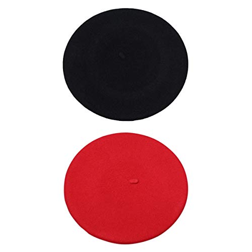 ICSTH French Beret - Wool Solid Color Womens Beanie Cap Hat